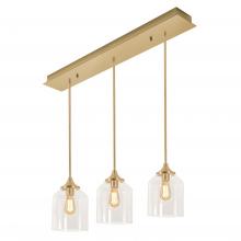  WMMP08MBSBLNR3 - William 3 Light Linear Pendant MB 120V,SB