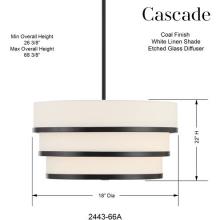 Minka-Lavery 2443-66A - Cascade - 3 Light Pendant