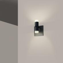  SLS0217 - Standard Single Sconce with Bar-Mounted Duplex Cylinders w/Glass Drum Diffusers