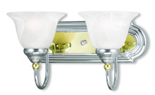  1002-52 - 2 Light Polished Chrome & PB Bath Light