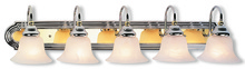 1005-52 - 5 Light Polished Chrome & PB Bath Light