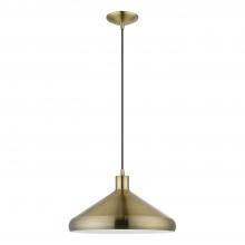  40953-01 - 1 Light Antique Brass Pendant