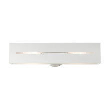  16682-13 - 2 Lt Textured White with Brushed Nickel Finish Accents ADA Vanity Sconce