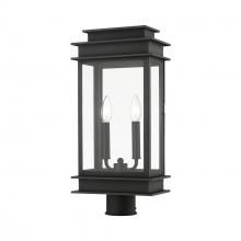  2017-04 - 2 Light Black with Polished Chrome Stainless Steel Reflector Outdoor Large Post Top Lantern