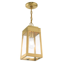  20854-12 - 1 Lt Satin Brass Outdoor Pendant Lantern