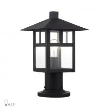  21325-14 - 1 Light Satin Gold Large Outdoor Post Top Lantern with Clear Glass