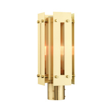  21774-12 - 1 Lt Satin Brass Outdoor Post Top Lantern