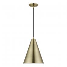  40852-01 - 1 Light Antique Brass Pendant