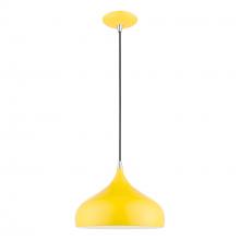  41172-82 - 1 Light Shiny Yellow with Polished Chrome Accents Pendant