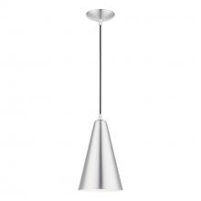  41175-66 - 1 Light Brushed Aluminum with Polished Chrome Accents Mini Pendant