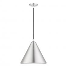  41176-66 - 1 Light Brushed Aluminum with Polished Chrome Accents Pendant