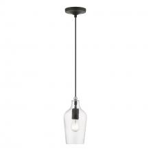  41240-04 - 1 Light Black with Brushed Nickel Accent Mini Pendant