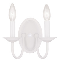  4152-03 - 2 Light White Wall Sconce
