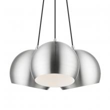  43393-66 - 3 Light Polished Aluminum Globe Pendant