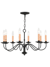  4468-04 - 8 Light Black Chandelier