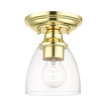  46331-02 - 1 Light Polished Brass Petite Semi-Flush