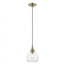  46501-01 - 1 Light Antique Brass Mini Pendant