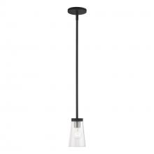  46717-04 - 1 Light Black with Brushed Nickel Accents Mini Pendant
