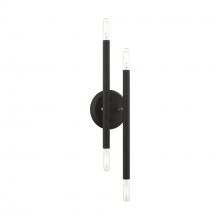  46771-04 - 4 Light Black with Brushed Nickel Accents ADA Sconce