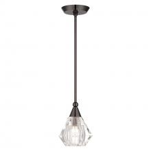  47071-46 - 1 Light Black Chrome Crystal Single Pendant