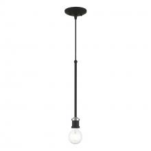  47161-04 - 1 Light Black with Brushed Nickel Accents Single Pendant