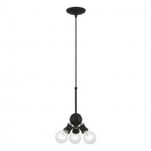  47164-04 - 3 Light Black with Brushed Nickel Accents Pendant