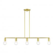  47165-12 - 5 Light Satin Brass Large Linear Chandelier