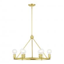  47166-12 - 6 Light Satin Brass Chandelier