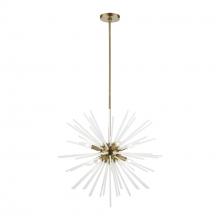  48826-01 - 8 Light Antique Brass Pendant Chandelier