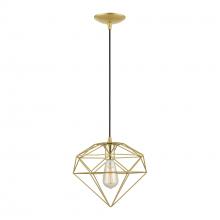  49152-33 - 1 Light Soft Gold with Polished Brass Accents Pendant