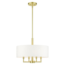  49374-12 - 4 Lt Satin Brass  Pendant Chandelier