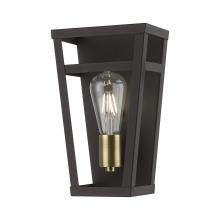  49567-07 - 1 Light Bronze with Antique Brass Accents ADA Sconce