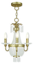  51843-28 - 3 Light WG Mini Chandelier/Ceiling Mount