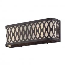  53430-92 - 2 Light English Bronze ADA Sconce with Hand Crafted Oatmeal Color Fabric Hardback Shade