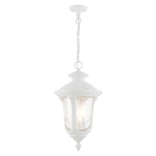  7858-13 - 3 Lt Textured White Outdoor Pendant Lantern