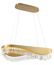  KCH1101L-38CG - Venosa Small Long Chandelier - Gold