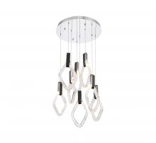  10102-01 - Catania, 8 Light Round LED Chandelier, Chrome