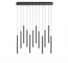  10149-02 - Amalfi, 12 Light Linear LED Chandelier, Matte Black