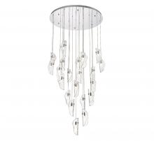  10167-017-01 - Sorrento, 21 Light Round LED Chandelier, Clear, Chrome Canopy