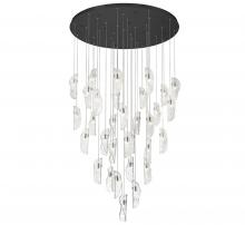  10169-017-02 - Sorrento, 32 Light LED Grand Chandelier, Clear, Black Canopy