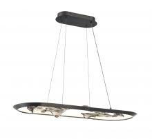  10177-015 - Nettuno, Small Oval LED Chandelier, Metallic Brushed Grey