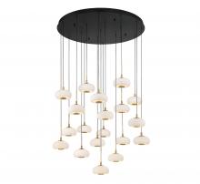  10196-02 - Adelfia, 19 Light Round LED Chandelier, Matte Black