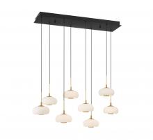  10198-02 - Adelfia, 8 Light Rectangular LED Chandelier, Matte Black