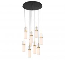  10222-02 - Verona, 9 Light Round LED Chandelier, Matte Black