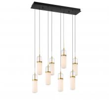  10225-02 - Verona, 8 Light Rectangular LED Chandelier, Matte Black