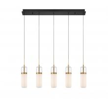  10226-02 - Verona, 5 Light Linear LED Chandelier, Matte Black