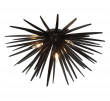 Lib & Co. US 12058-06 - Trapani, 3 Light Ceiling Mount, Metallic Black