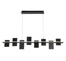  12082-036 - Affilato, 8 Light Linear LED Chandelier, Satin Black