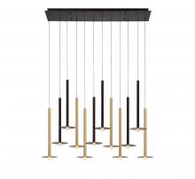  12107-023 - Piatto, 12 Light Linear LED Chandelier, Mixed