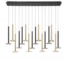  12108-023 - Piatto, 16 Light Linear LED Chandelier, Mixed